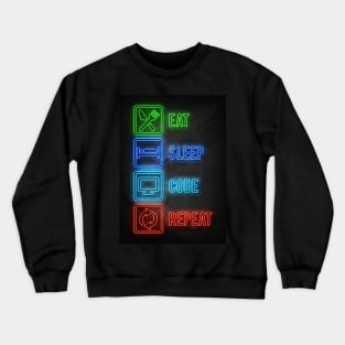 Eat Sleep Code Repeat Crewneck Sweatshirt